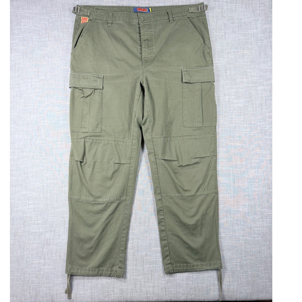 Empyre Relaxed Fit Cargo Pants Olive Green Mens Size 36 Utility Trousers